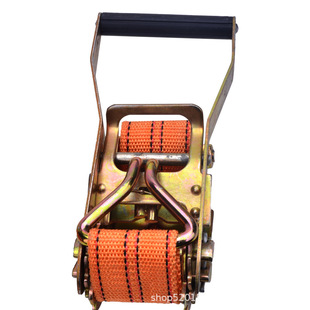 Truck Rope Tightener, Bundler, Double Hook Polyester Cargo Strap, Fastening Strap, Thickened Ratchet Tensioner