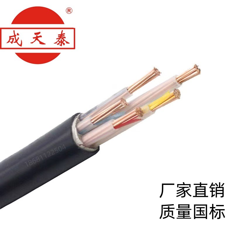 成天泰电线电缆ZC-YJV5*10平方国标阻燃铜芯电力电缆ZC-VV