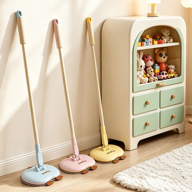 Cartoon children's mini mop for home use, kids' and babies' floor cleaning tool, 360-degree rotating small airplane broom Cartoon children's mini mop for home use, kids' and babies' floor cleaning tool, 360-degree rotating small airplane broom
