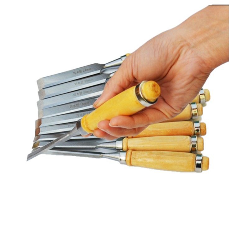 Carpintería cincel para trabajar la madera herramienta de carpintería de acero al manganeso mango de madera cincel de acero cincel plano cincel de carpintero cincel plano pala plana cincel