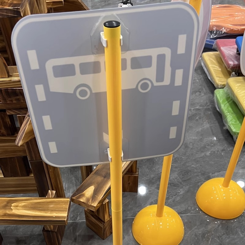 señalización de tráfico sensorial para niños señalización de señalización de material de área de ciclismo al aire libre para niños pequeños