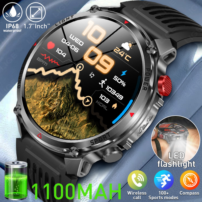 Cross-border smart watch with heart rate, weather, and health monitoring, Bluetooth calling, 1.7inch large screen HT45 sports watch