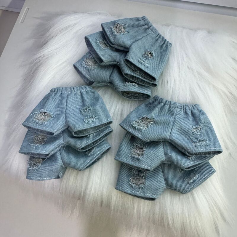 Only Selling Baby Clothes Labubu Ripped Jeans Macaron Sitting Party 17cm Pants 15cm Baby Clothes Jeans