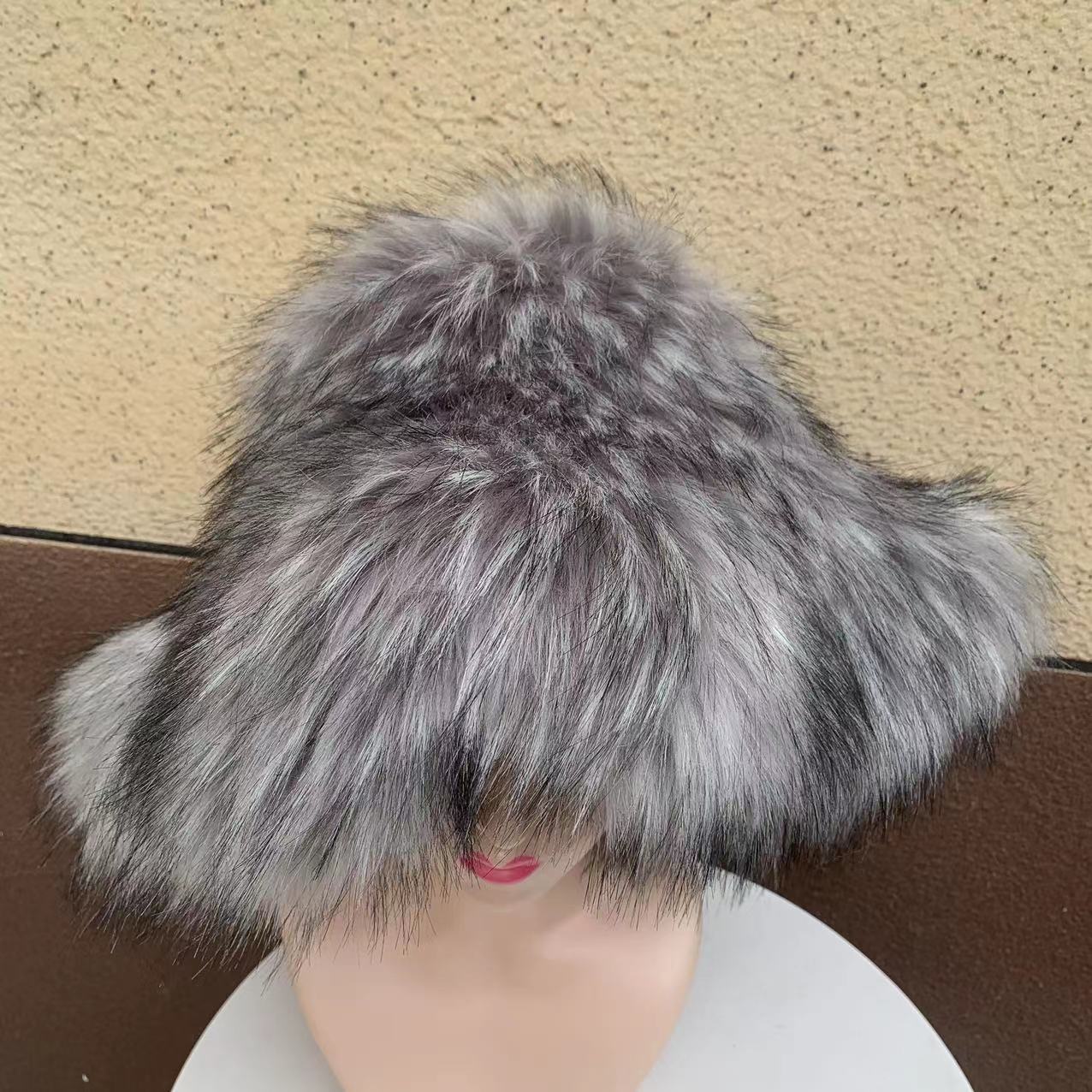 Faux Fur Bucket Hat With Wide Brim - Winter Warm Fashion Hat For Women, Soft & Cozy, Stylish & Trendy (Multiple Colors)_voghion.com