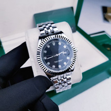 日志水鬼外贸批发日志41mm非机械男款石英表实心钢带夜光防水手表