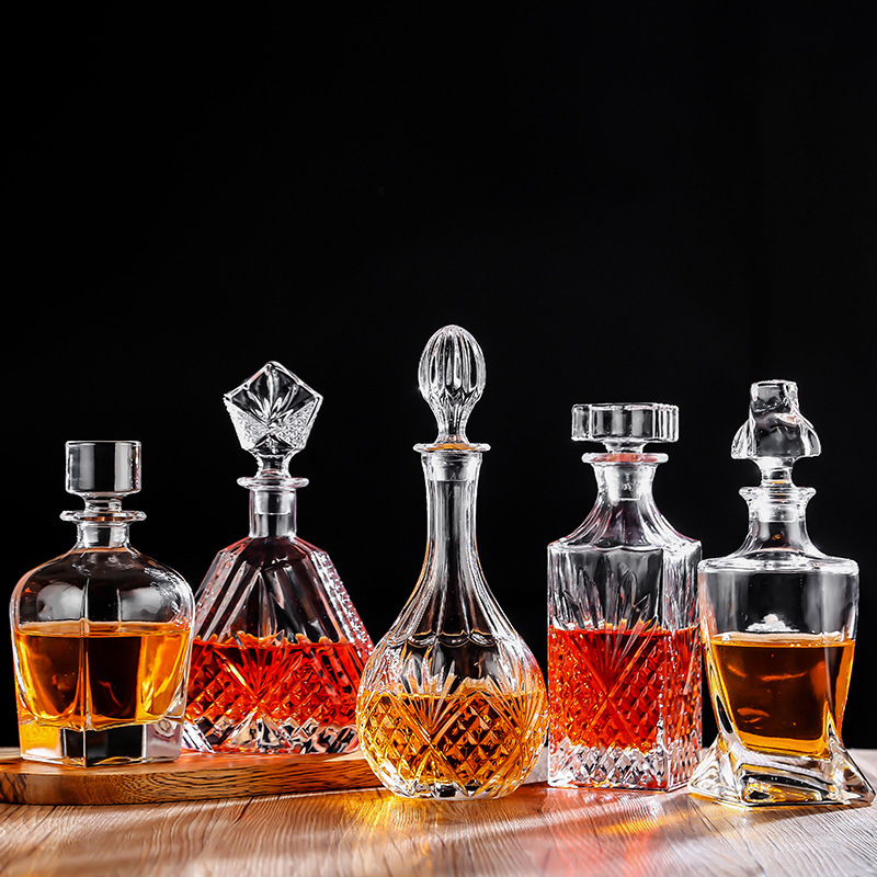 Botellas de vino de cristal de estilo europeo botellas de vino de whisky bar de licor botellas de vino