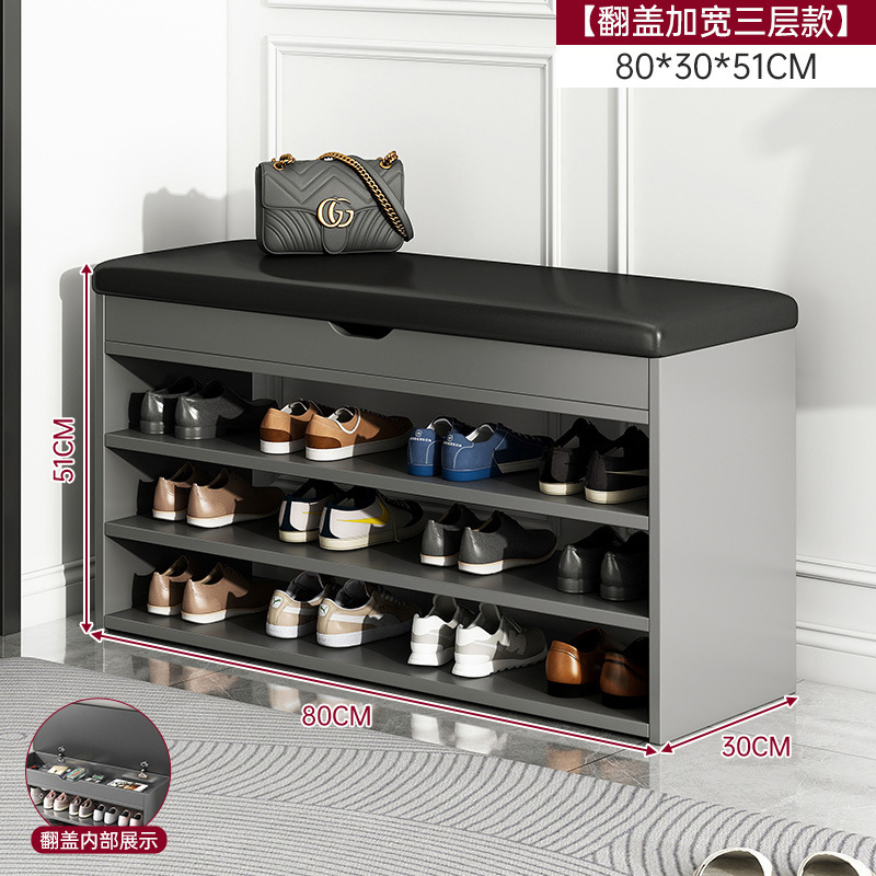 [플립커버 넓어진 3단모델] 80CM 엘레강트 그레이