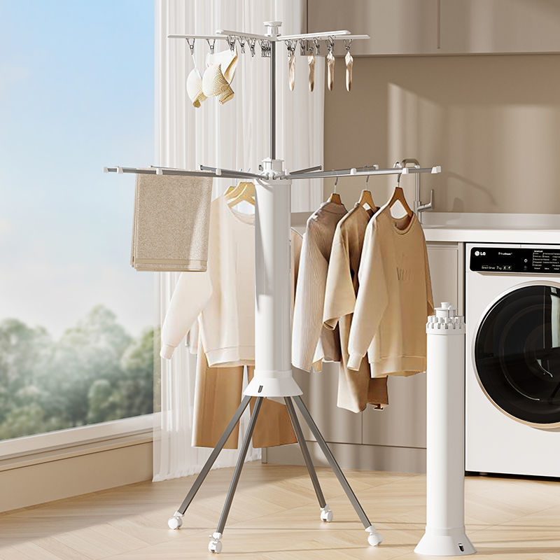 Octopus Clothes Drying Rack Floor-Standing Installation-Free Household Multi-Functional Foldableable Balcony Drying Clothes Indoor Clothes Drying Artifact