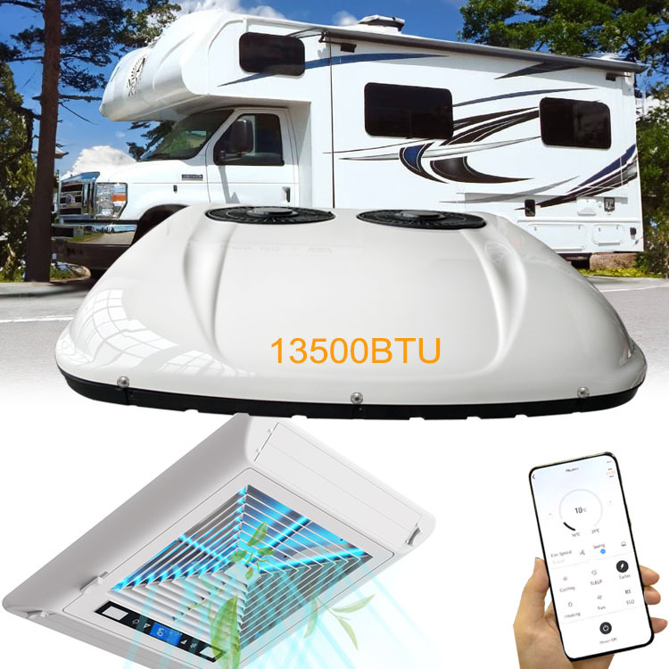 Cross-Border Popular 12V Parking Heating and Cooling Air Conditioner All-In-One Car Roof-Mounted Heat Pump Rv Air Conditioner Factory Wholesale