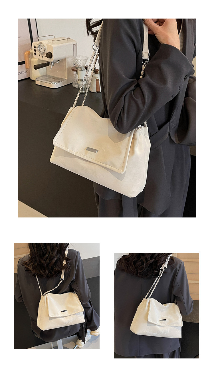 Large capacity for 2024 autumn/winter new fashionable niche women's texture chain single shoulder crossbody tote bag_voghion.com