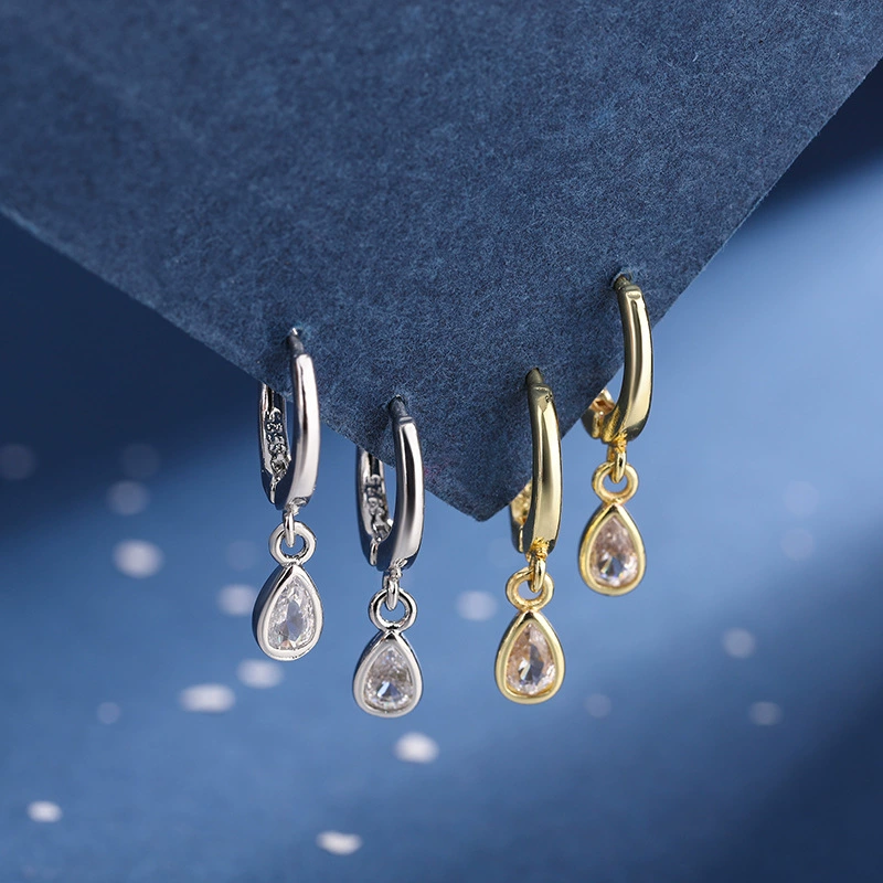 Циркониевые серьги с каплями воды женские легкие Роскошные нишевые дизайн, Высококачественная Пряжка для ушей 2022, новые модные темпераментные персонализированные серьги