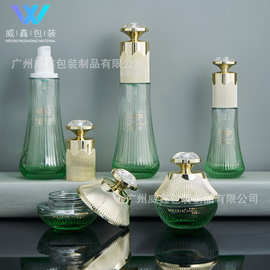 现货玻璃瓶空瓶子精油水乳液瓶面霜膏霜精华分装瓶化妆品套装包材