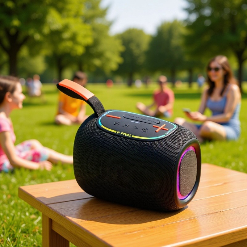 Cross-Border New Product P Pro2 Wireless Bluetooth Speaker Mini Home Outdoor Convenient Rgb Colorful Light Small Speaker