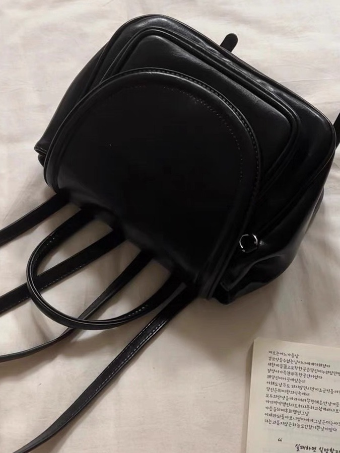 니치 디자인 한국식 배낭 여성 2023 년 가을 · 겨울 새로운 고가치 통근 대학식 TEXTE 핸드백