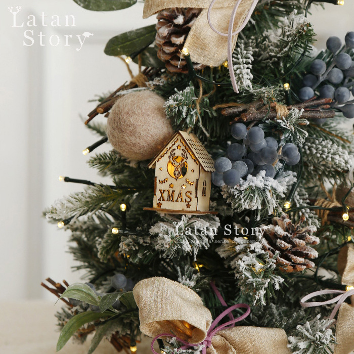 Shengyuan explosión de bayas de escritorio set de árbol de Navidad DIY decoraciones navideñas hogar ventanas decoraciones al por mayor