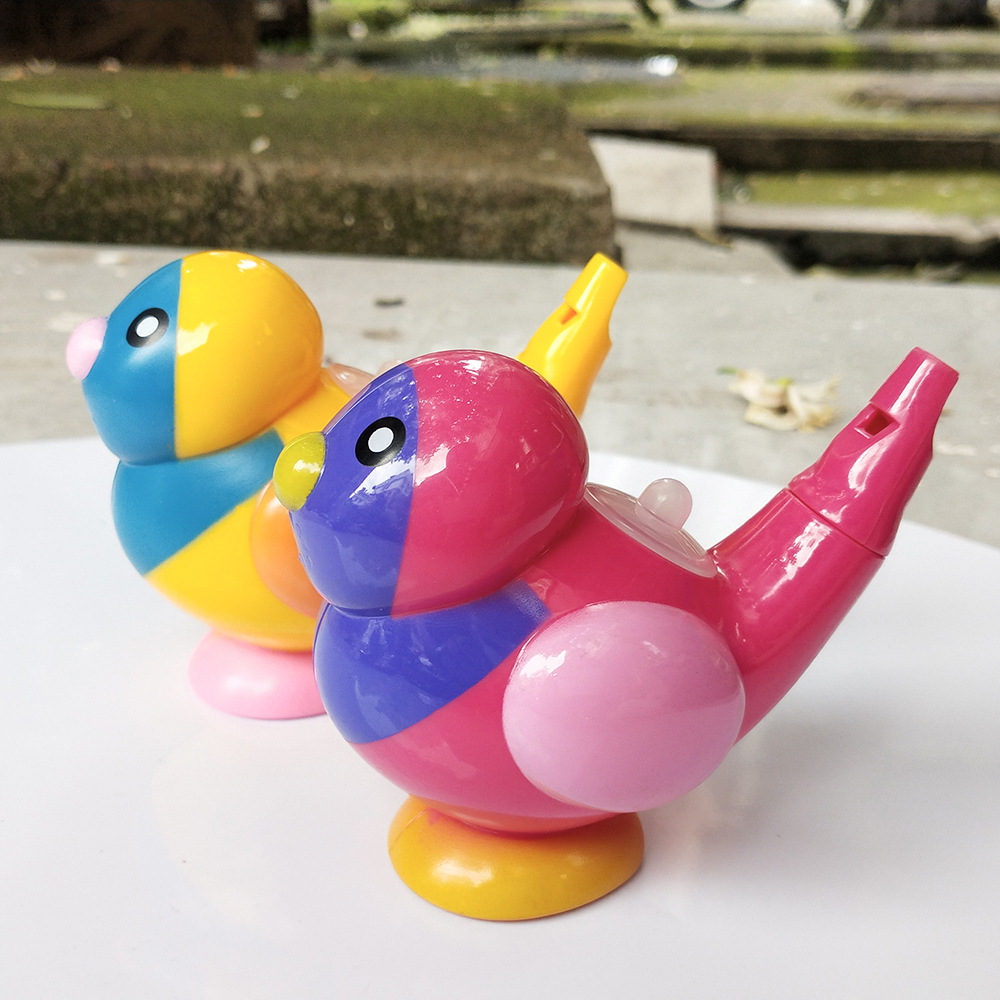 Tradicional nostálgico creativo silbato pájaro riego de agua tocando flauta de pájaro música de ocio puzzle juguetes pequeños premios puestos