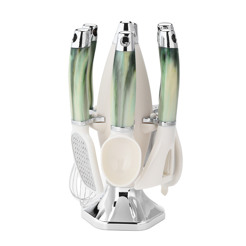 Cocinas multifuncionales cocinas de cocina set de siete piezas cuchillo de cocina casero huevo batidor raspador set stock al por mayor