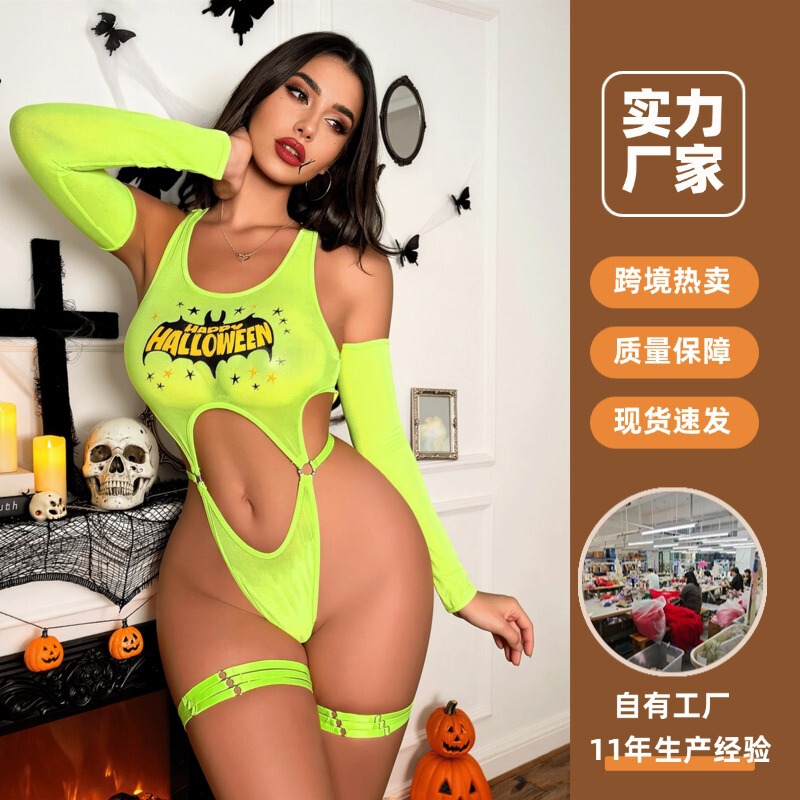 Cross-Border Foreign Trade Sexy Lingerie Halloween Sexy Bodysuit Bikini Backless Butt-Lifting Jumpsuit Set Wholesale
