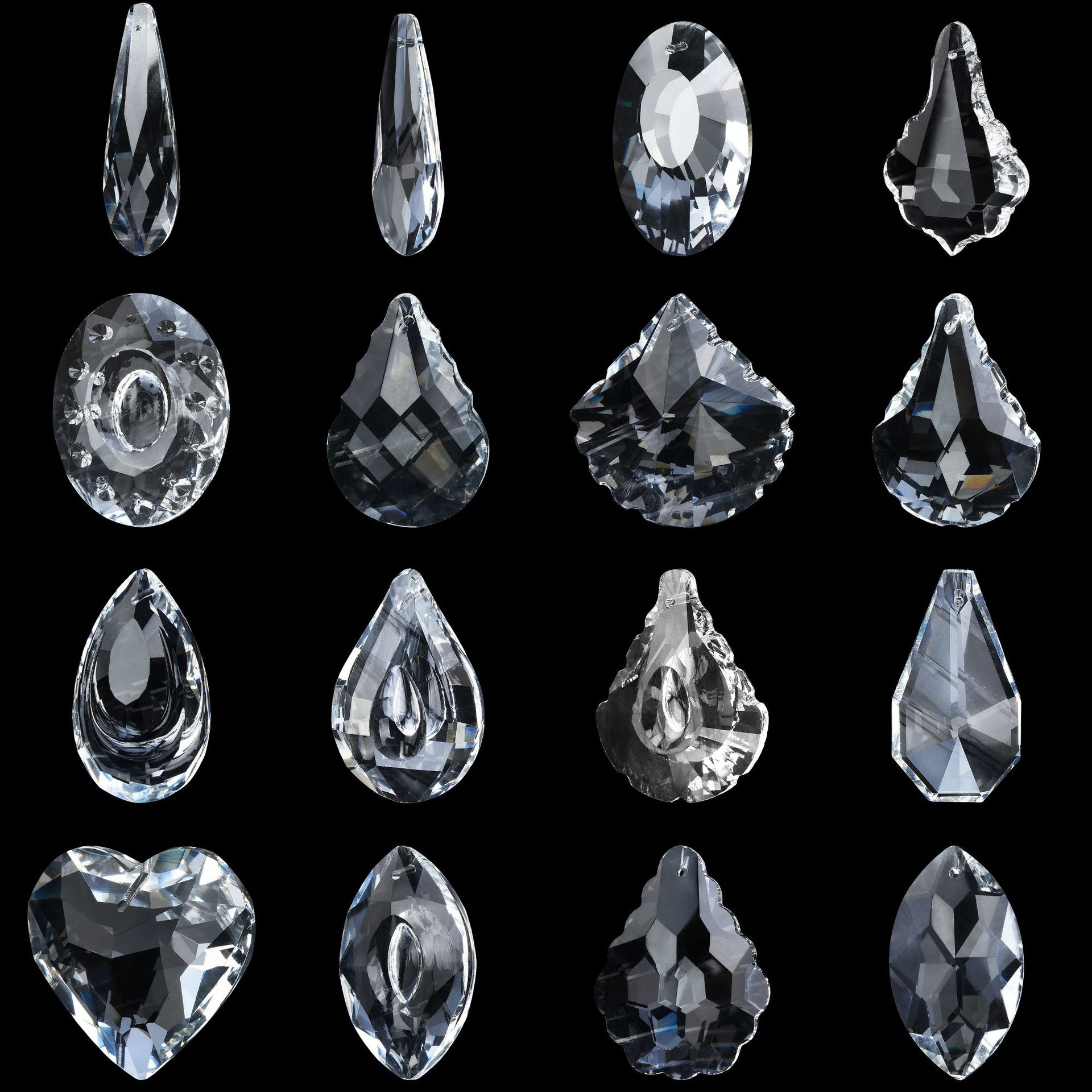 Transparent glass crystal pendant
