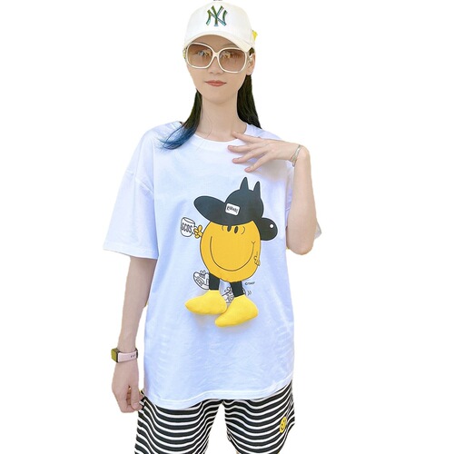 Summer 2024 Parent-Child Set Fashion Cartoon Print Short-Sleeve T-shirts for Kids and Toddlers Climbing Suit Onesie for Summer