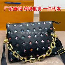 包包女2025新款真皮优质货源手袋以新季棉质丹宁牛仔提花单肩斜潮