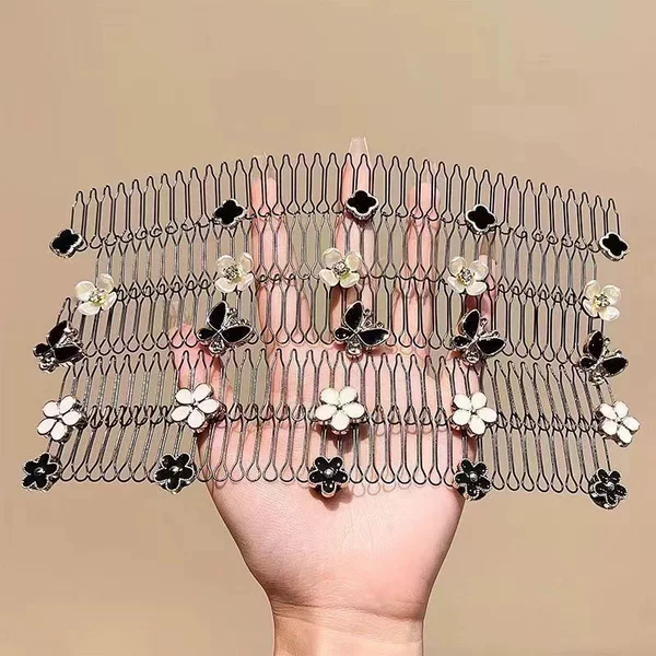 New Trendy Camellia Hair Comb for Tidying up Stray Hair, Organizing the Back of the Head, Styling Updo, and Securing Bangs