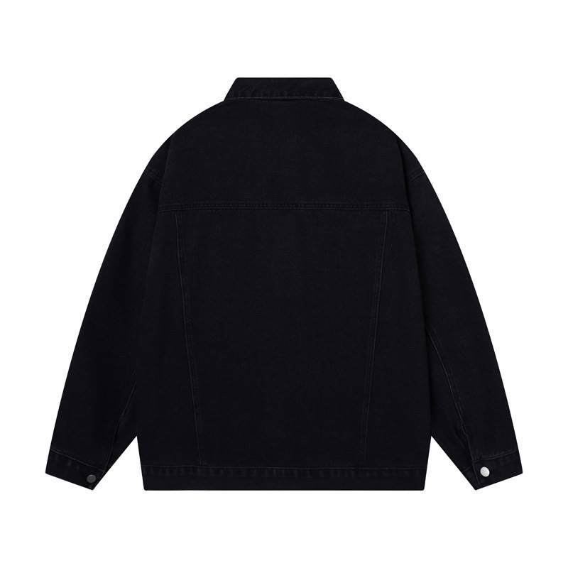 Herrenbekleidung Washed Old Street Retro Loose Denim Jacke Modische Marke All-Match Casual Jacke Ankunft_voghion.com