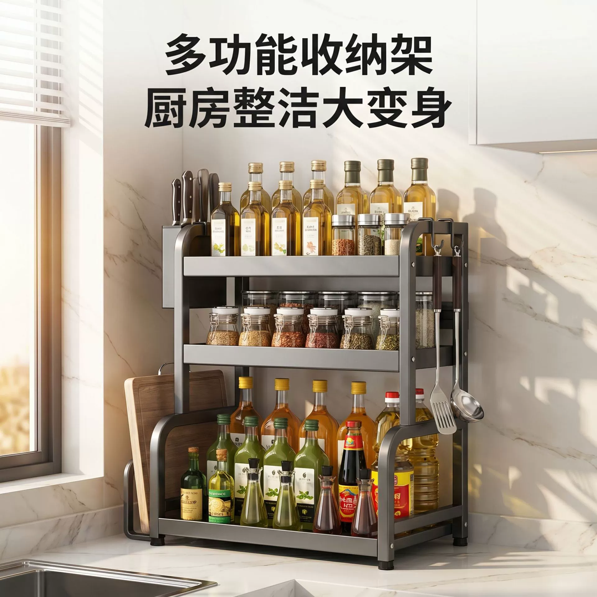 Storage Rack Multi-tier Countertop Kitchen from Yomiego