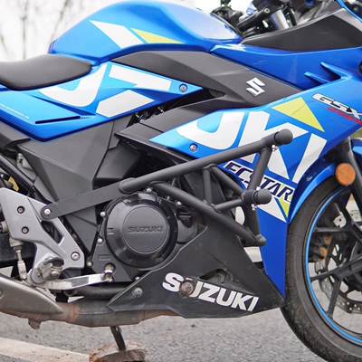 Suitable for Haojue Suzuki GSX250R Spring Head Bumper Reinforcing Protection Anti-drop Bar Accessories Modified Motorcycle (Motorcycle bumper) - matte-black-spring-head-bumper
