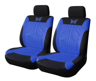 Universal seat cover: cover cushion foreign trade cross-border - butterfly-2-front-seat-blue-universal-size