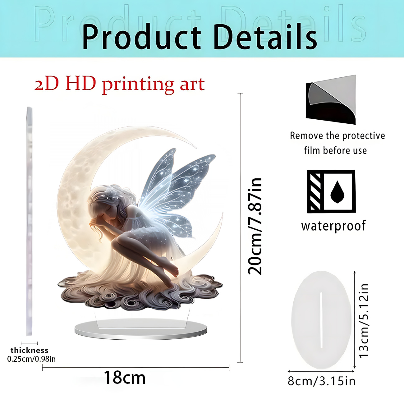 Nuevos productos transfronterizos Navidad Nochebuena Navidad Apple decoración decoración de escritorio decoración de Año Nuevo 2D acrílico