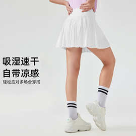 夏季高腰收腹带口袋网球裙女速干防走光健身运动短裤DK383