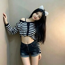 美式辣妹小个子水洗低腰翻边卷边牛仔短裤热裤夏季显瘦弹力紧身裤