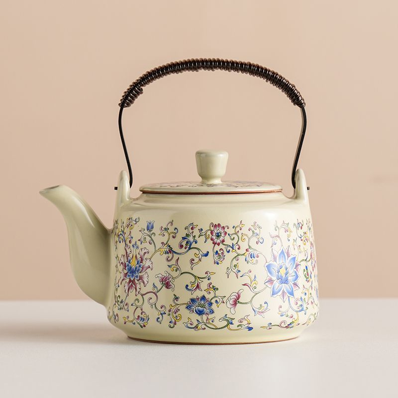 Nuevo tipo de horno Ru cerámica de alta capacidad tetera de té de alta calidad, tetera de té de kung fu separable y filtrada, tetera de té retro Liang