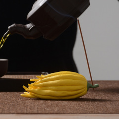 Tea Pet Handmade Chayote Ornaments Boutique Can Raise Ceramic Simulation Tea Mat Mandarin Kung Fu Tea Accessories Table Mini