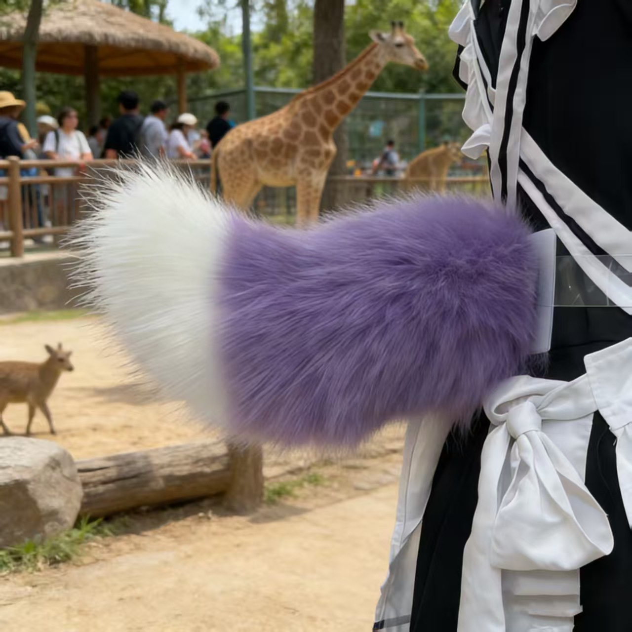 Electric Fox Tail Sound Controlled Plush Costume Accessory_voghion.com
