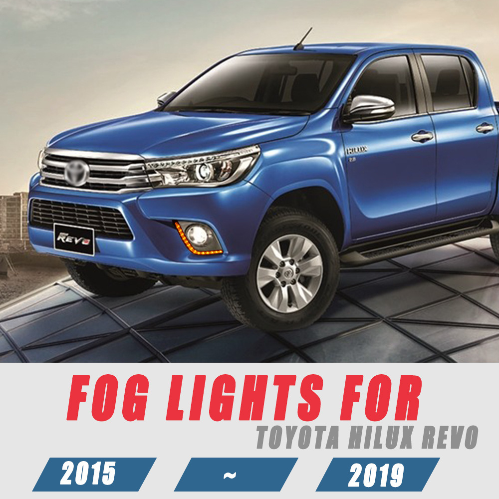 Aplicable a Toyota 15 16 años Herrax LED conjunto de luz de niebla frontal pickup led luz diurna luz de barra frontal