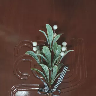 仿真槲寄生白果挂饰定制热销款圣诞装饰小插枝高仿真植物