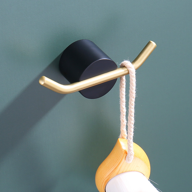 黑金304不锈钢浴室毛巾架套装跨境卫浴挂件纸巾架厕所毛巾置物架