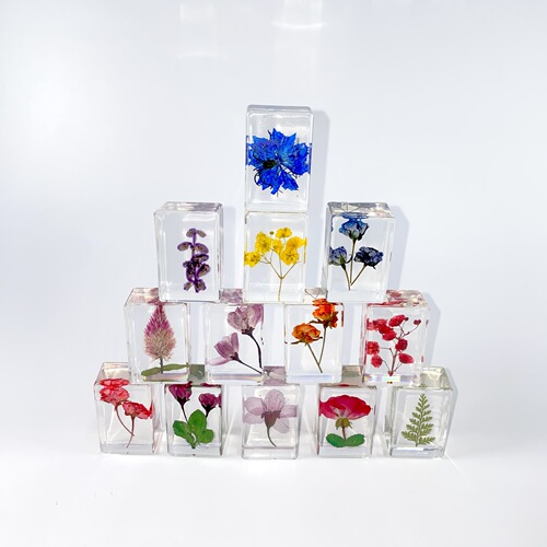 Avivi Brand Hand-Droplet Resin Dried Flower Bookend Transparent Amber Dried Flower Specimen Hot Selling New Product