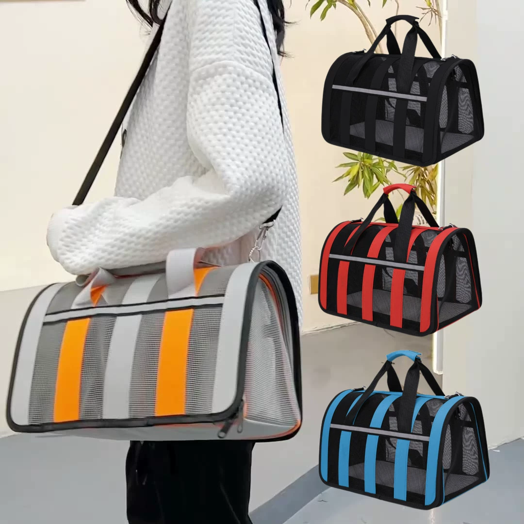 Кошачья сумка большой емкости оптовая переплет для домашних животных дышащий портативный собачий рюкзак портативный складной собачий мешок для собак