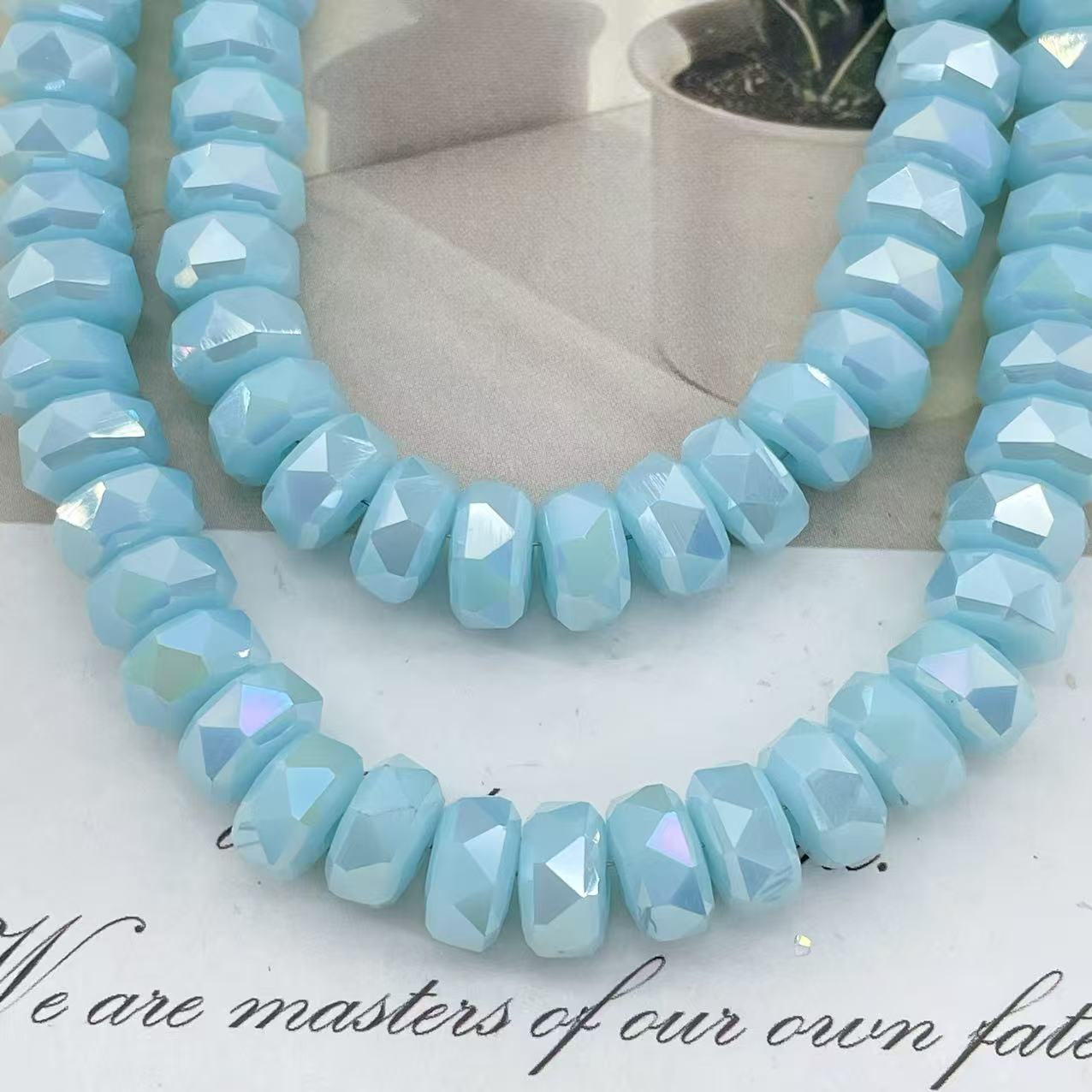 8mm Rainbow Wheel Jingjing Diy Jewelry Este embrión Vidrio Cristal Jewelry Pulsera Collar Moda Jewelry Accesorios dispersos