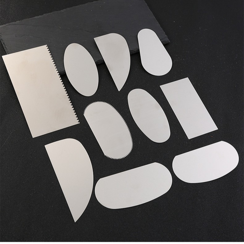 Juego combinado de 10 piezas, hoja de acero, herramienta de arcilla, herramienta auxiliar de escultura de arcilla, suministros de arte hechos a mano, raspador de acero inoxidable