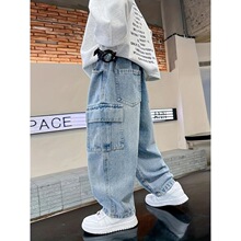 P 35047 Boys Jeans Straight Leg Pants ��ֱͯͲţ�п� ר