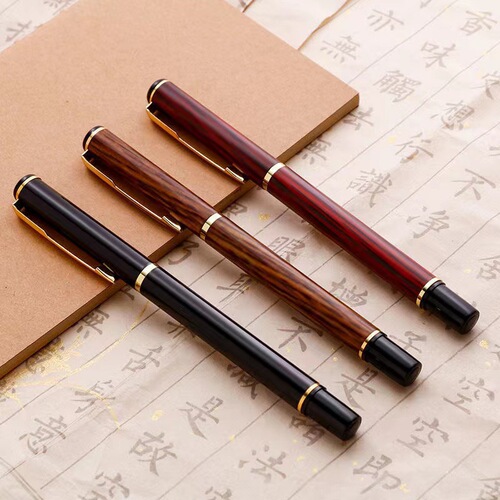 801 ink-refilling and ink-bag pen-style writing pen, beginner's calligraphy copying small regular script pen, portable stainless steel writing pen
