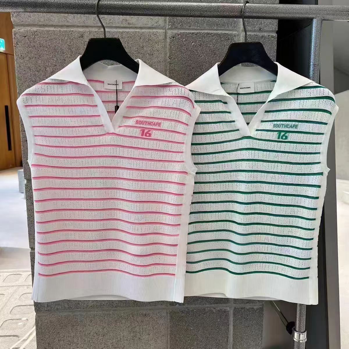 25 New Summer Golf Clothes for Women, Cold-Feeling Breathable Knitted Sleeveless Vests, Casual, Fashionable and Versatile Tops