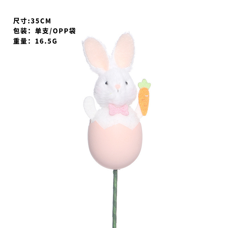 Conejito de Pascua cáscara de huevo hecha a mano decoración doméstica primavera de Pascua decoración de fiestas de Pascua suministros de Pascua