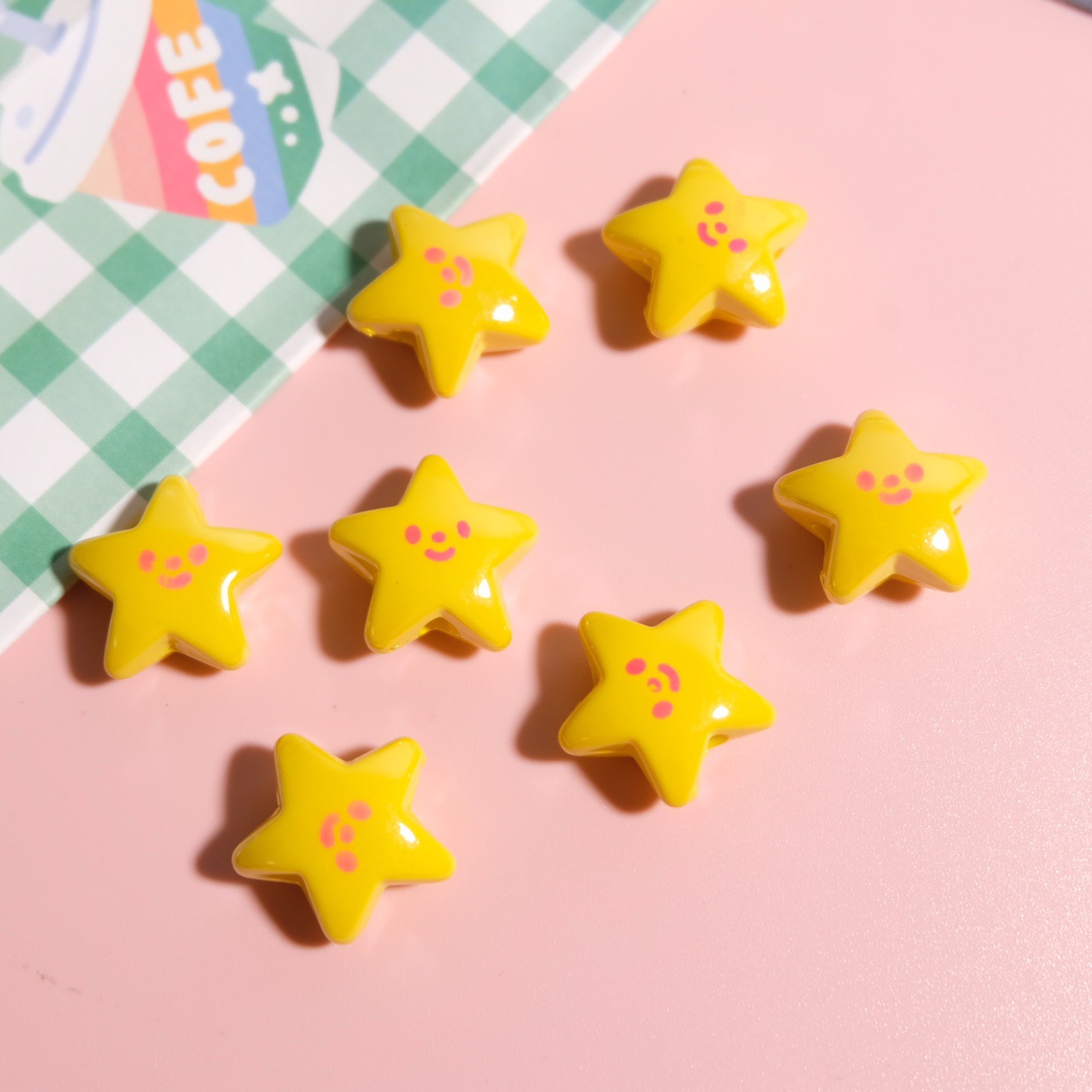5g Weight Beads Jewelry Making Type 18 * 20mm Jewelry Making Size DIY Jewelry Accessories Classification 1 Piece Quantity Acrylic Material Rabbit, Star, Bear Pattern Cartoon Style Style 1 Piece 18 * 20mm Arylic Rabbit Star Bear DIY Jewelry Accessories Beads 8