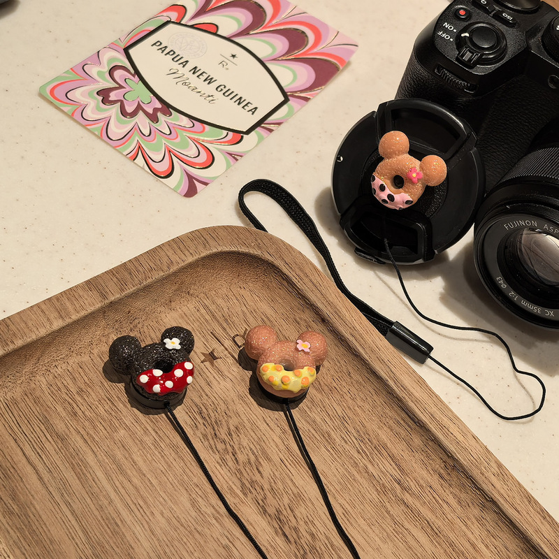 Cartoon Anti-Lost Strap for Mirrorless Camera Lens Cover, Cute and Trendy Cartoon Strap with 3D Creative Design