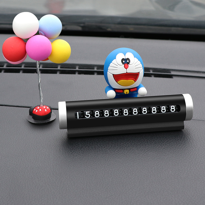 Matrículas de estacionamiento temporal de automóviles, decoraciones interiores de automóviles, personalidad linda, suministros creativos para automóviles, placas de teléfono de automóviles móviles